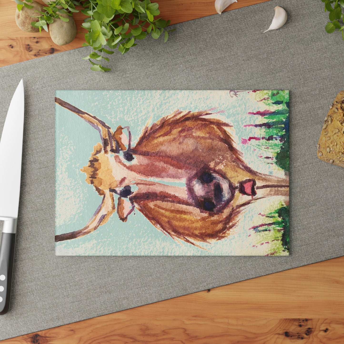 Planche à découper en verre Lola Longhorn