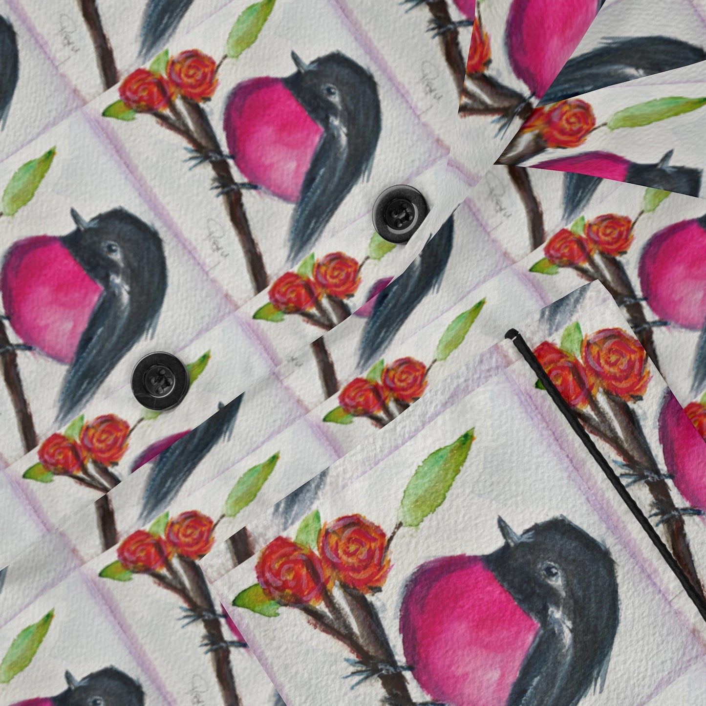 Satin Pajamas — Luxurious Silky Sleepwear Set-Australian Pink Robin