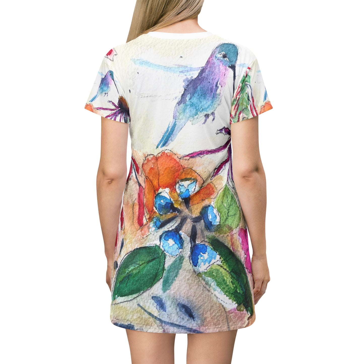 T-Shirt Dress -Hummingbird Garden