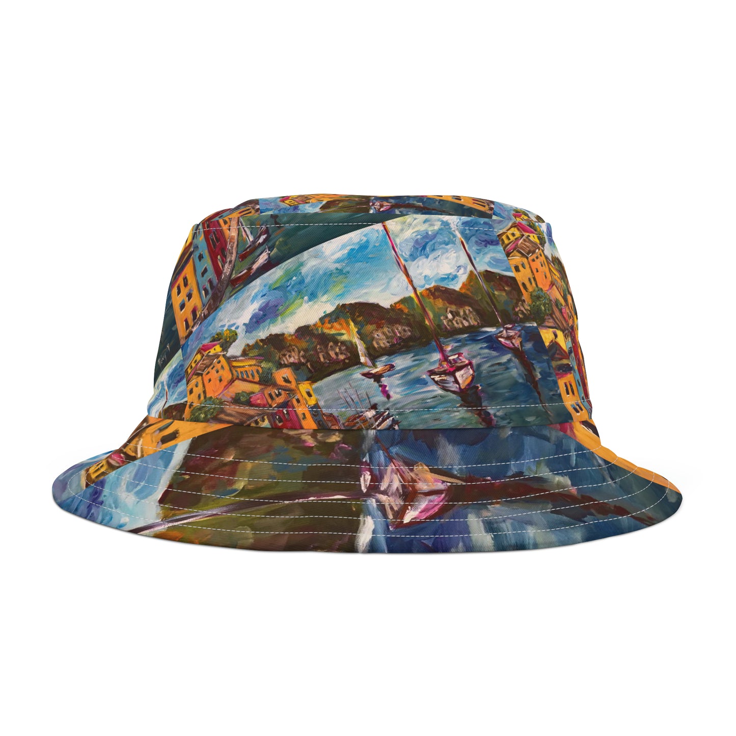 Portofino Harbor Italy Bucket Hat