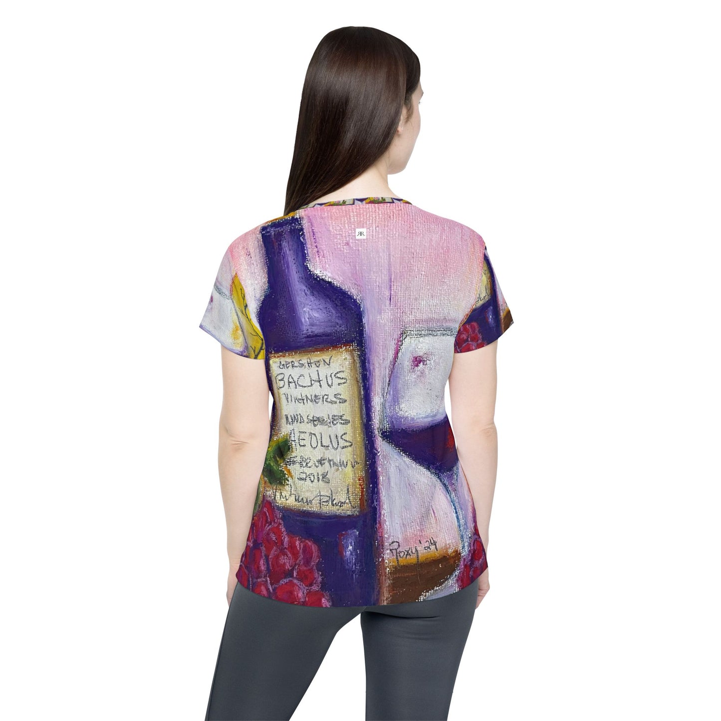 Women's Sports Jersey -Aeolus-GBV Wine Bottle and Clique Glass