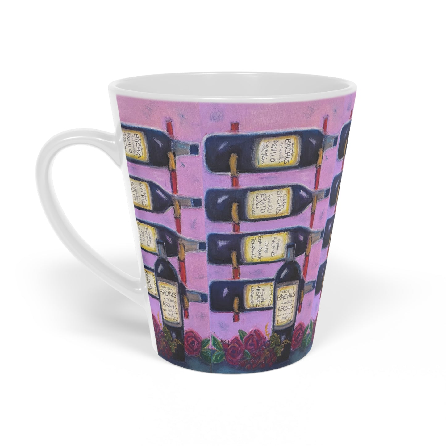 Bachus Reserves GBV Wine Rack and Roses Latte Mug, 12oz