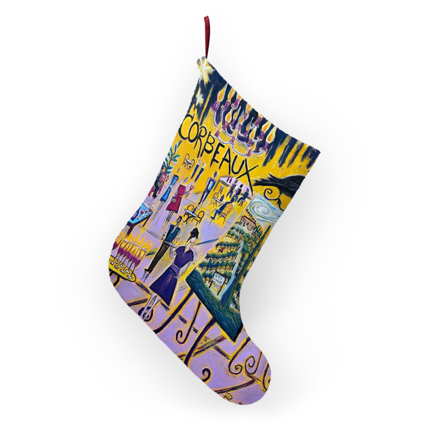 Christmas Stocking-Corbeaux Wine and Art After Dark