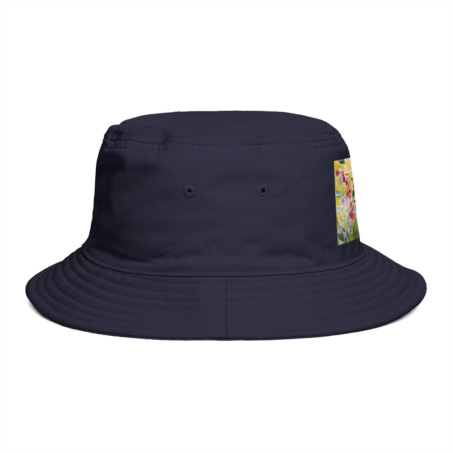 Roxy Rich Fine Art -Hummingbird in a Tube Flower Garden - Stylish Durable Bucket Hat