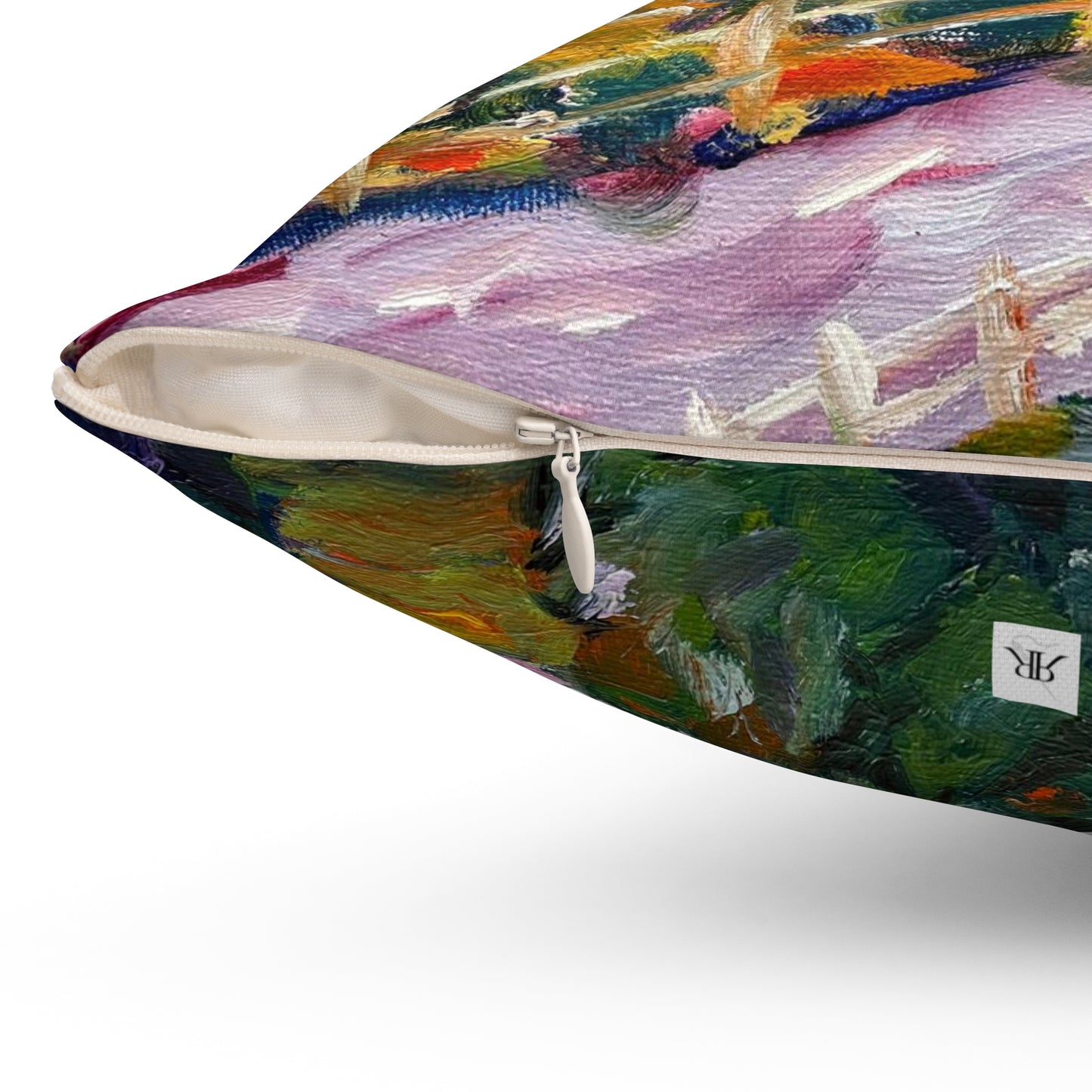 Rancho California Road Temecula Almohada cuadrada de poliéster hilado para interiores