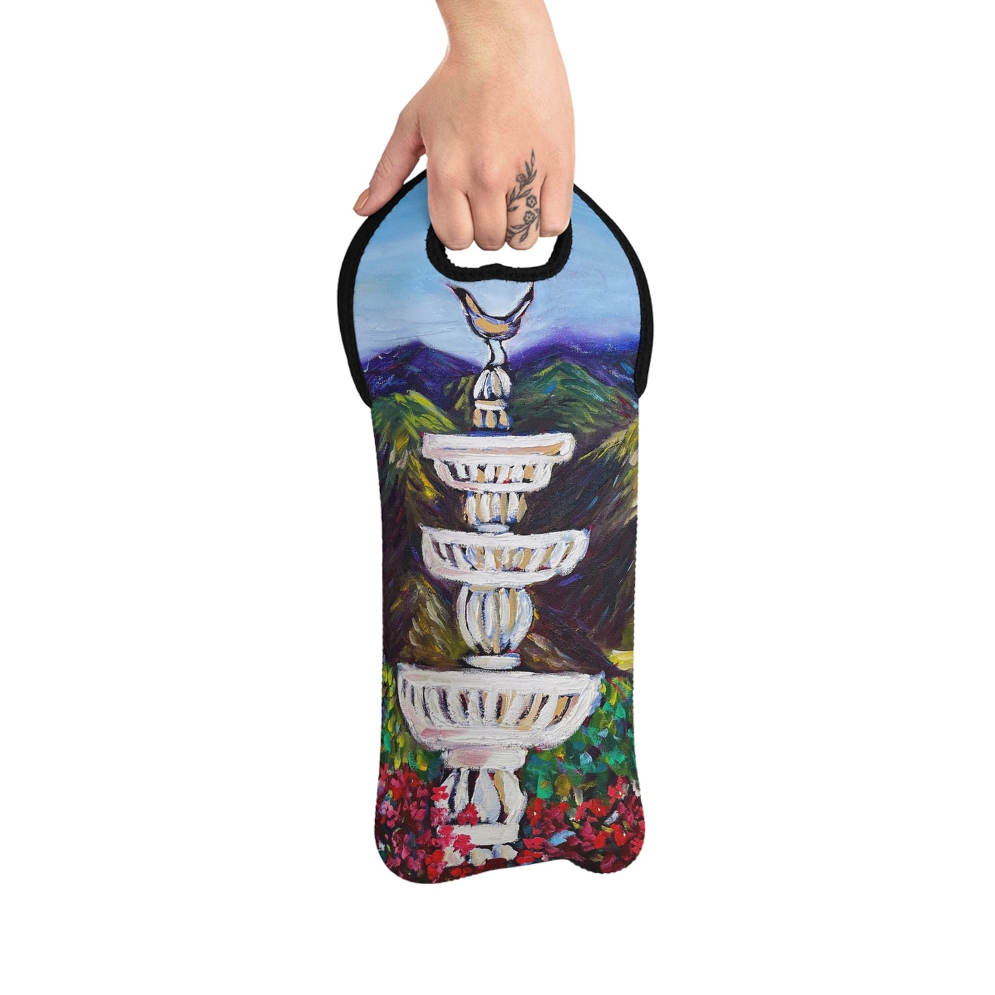 Fountain Vista at GBV Wine Tote Bag Art Gift