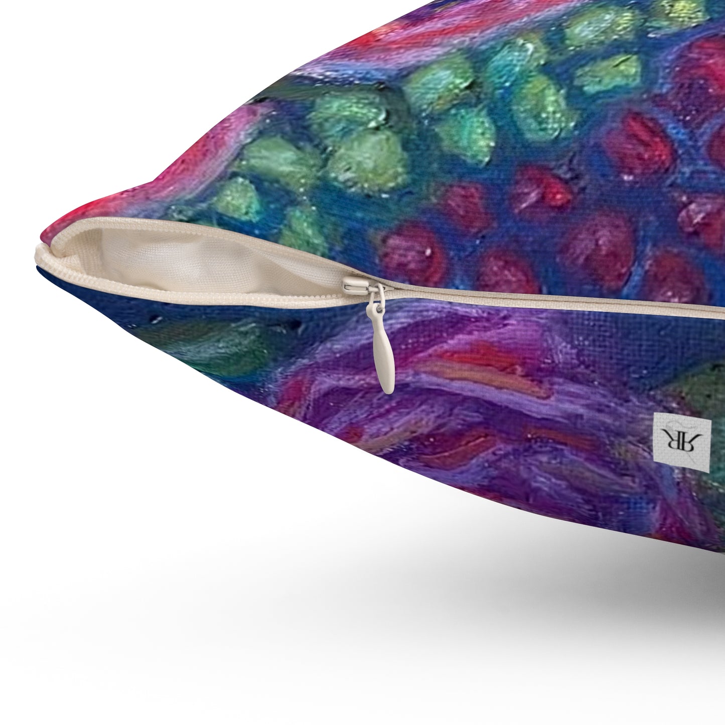 Oreiller carré en polyester filé d’intérieur GBV Wine and Roses