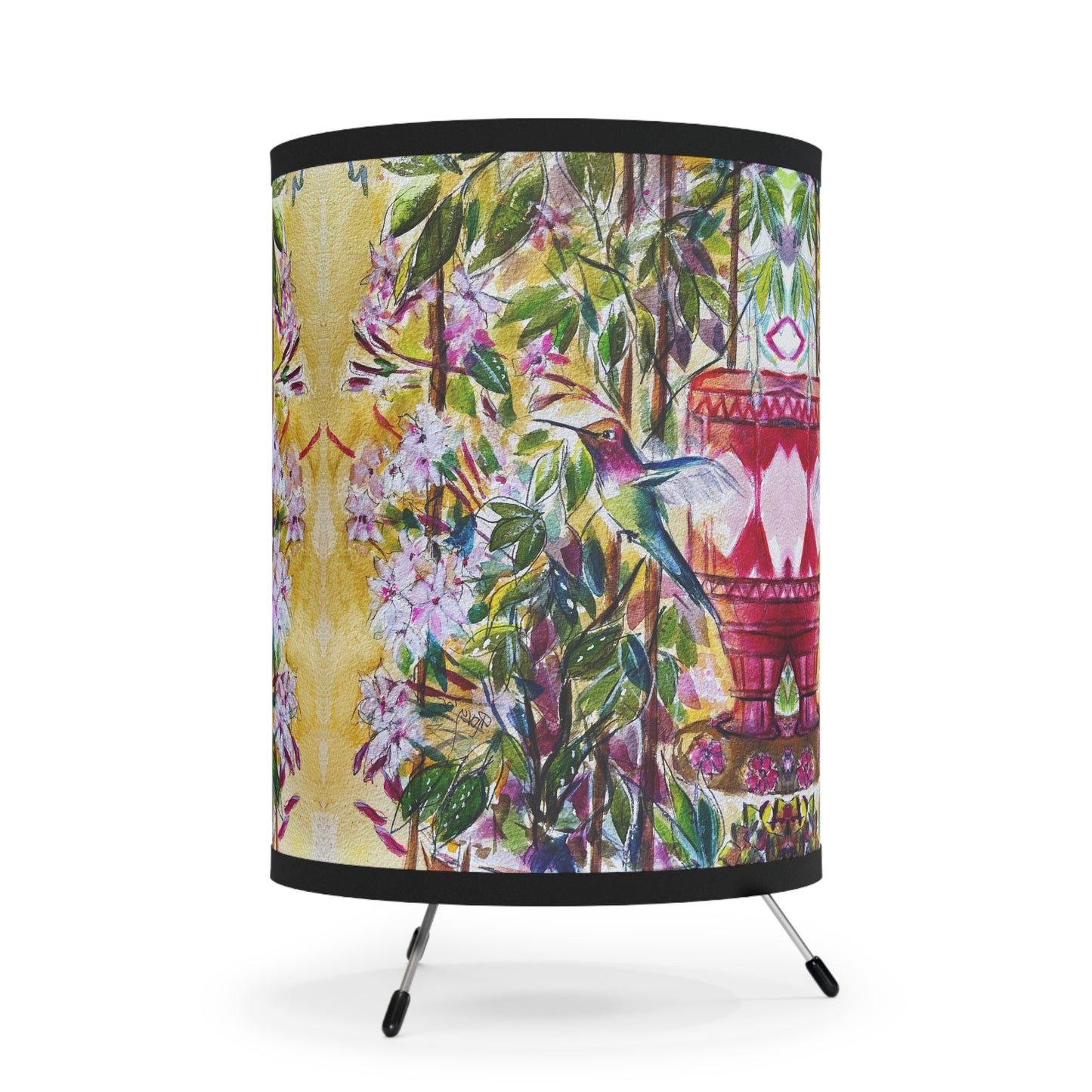 Tripod Lamp -Hummingbird by the Jasmine