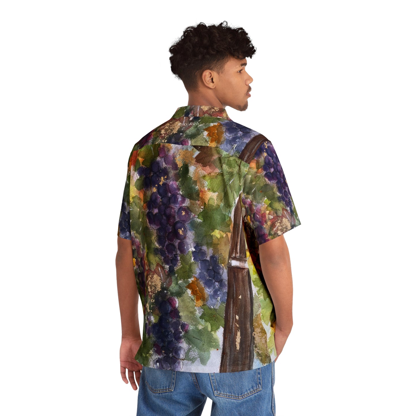Men's Hawaiian Shirt-Plump Grapes