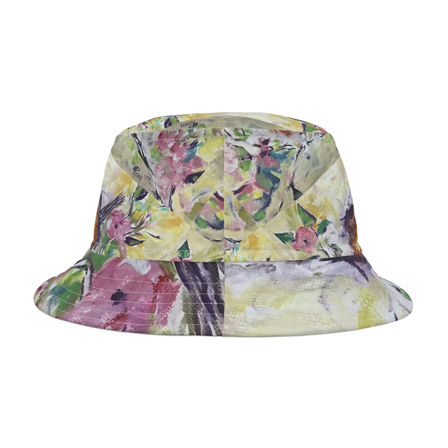 Robin in Cherry Blossoms Bucket Hat