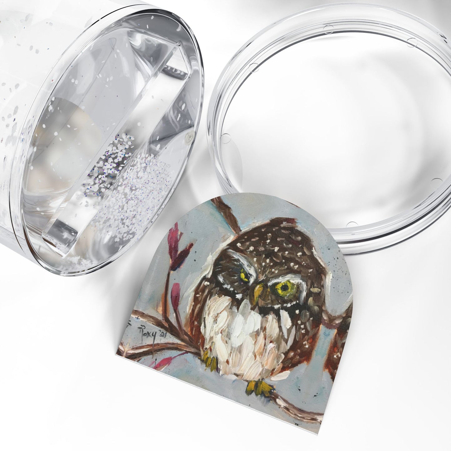 Snow Globe - Fat Fluffy Pigmy Owl