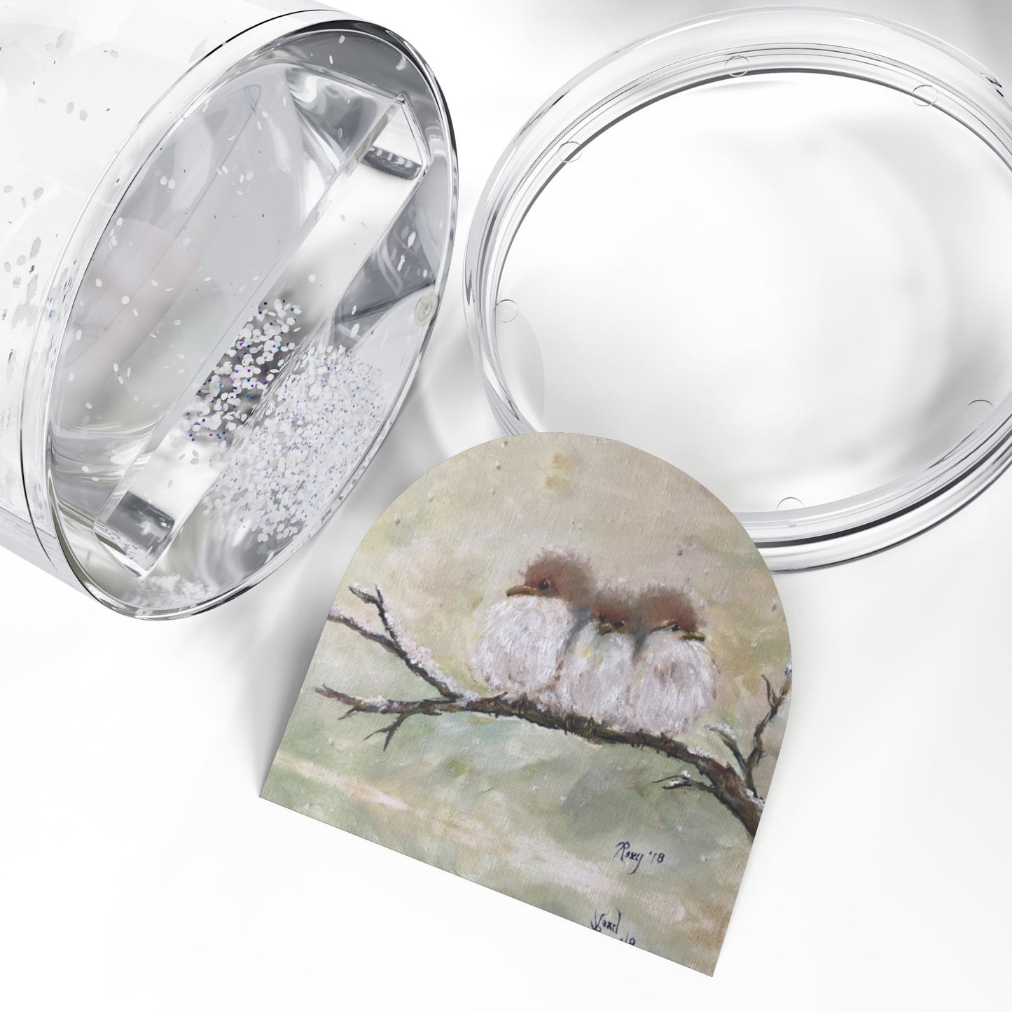 Snow Globe - Three Fat Fluffballs-Fairy Wrens