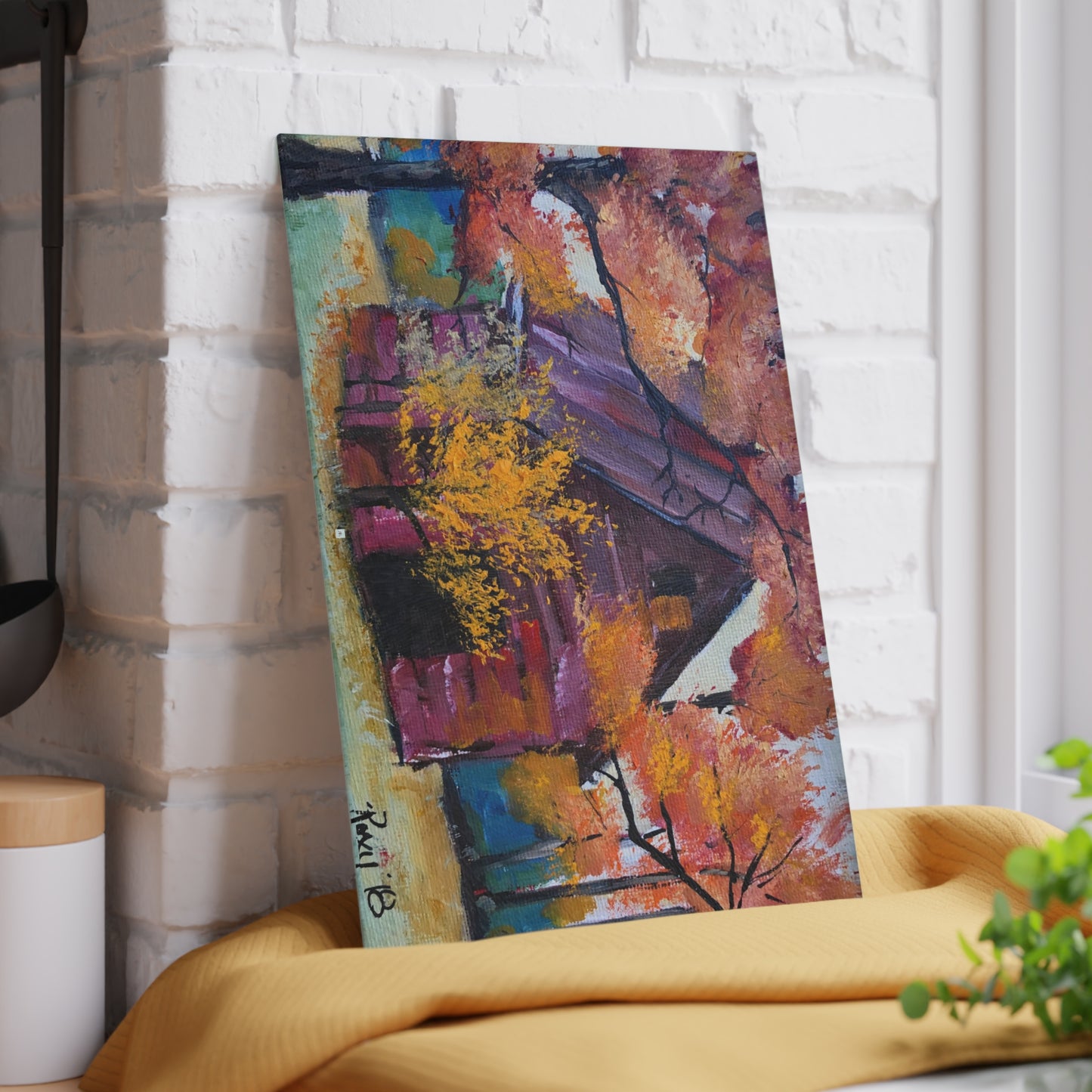 Planche à découper en verre Country Red Barn