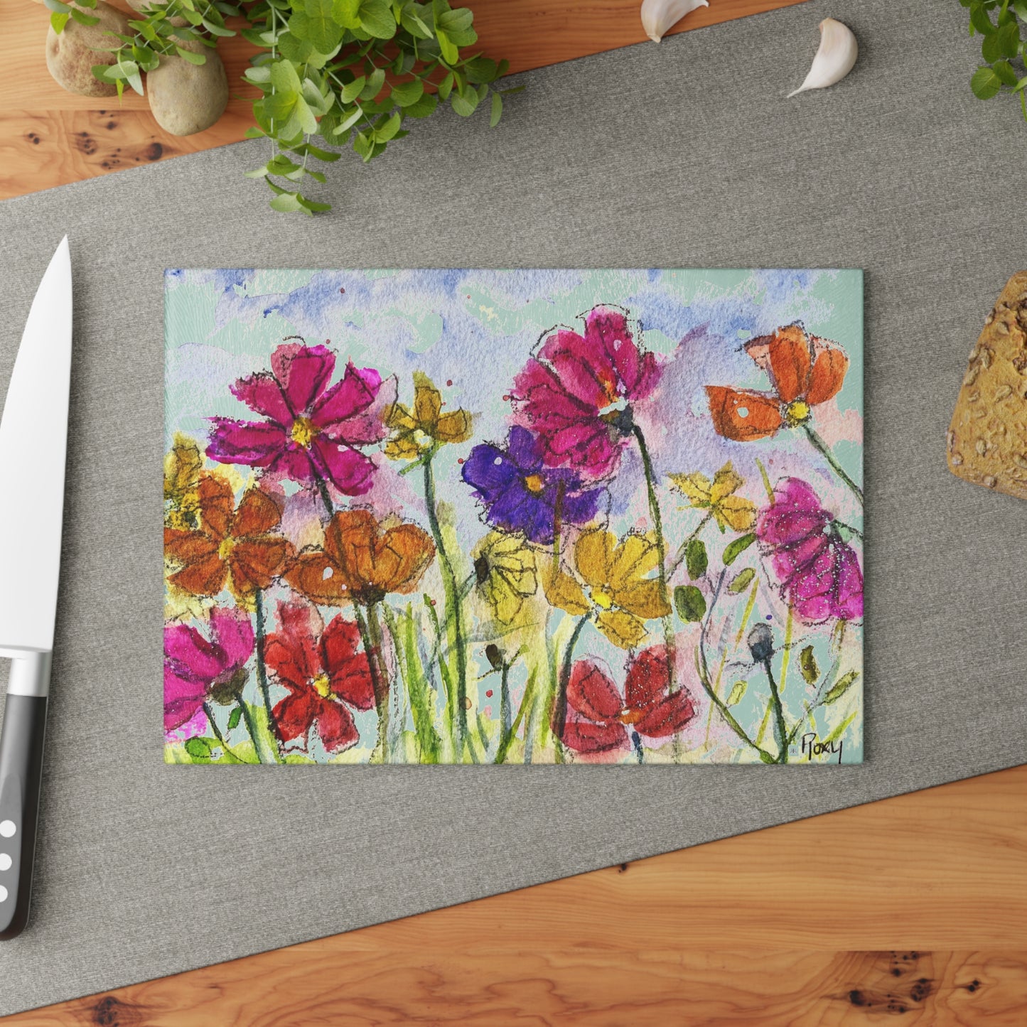 Tabla de cortar de vidrio Cosmos