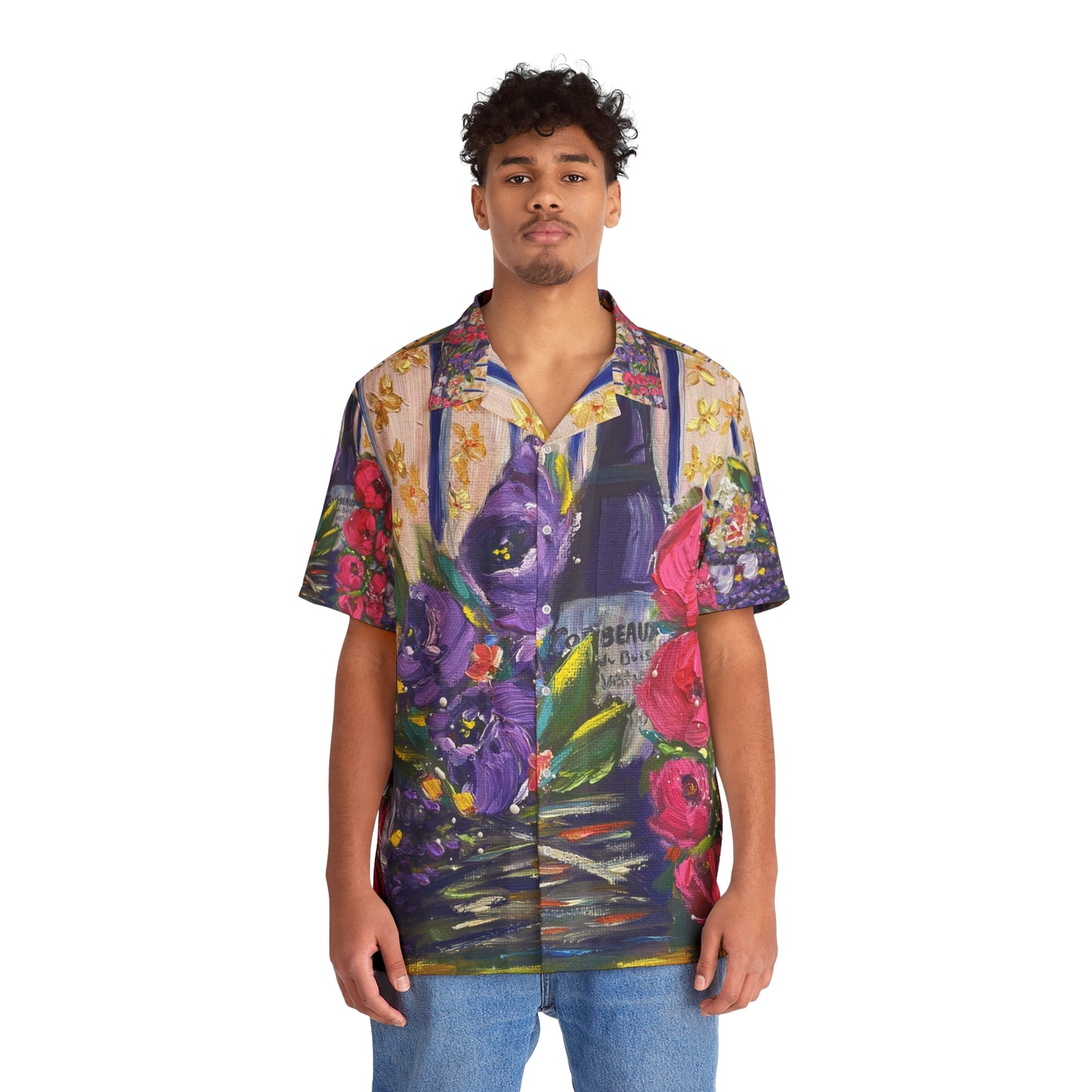 Coebeaux Wine and Lavender Men's Hawaiian Shirt