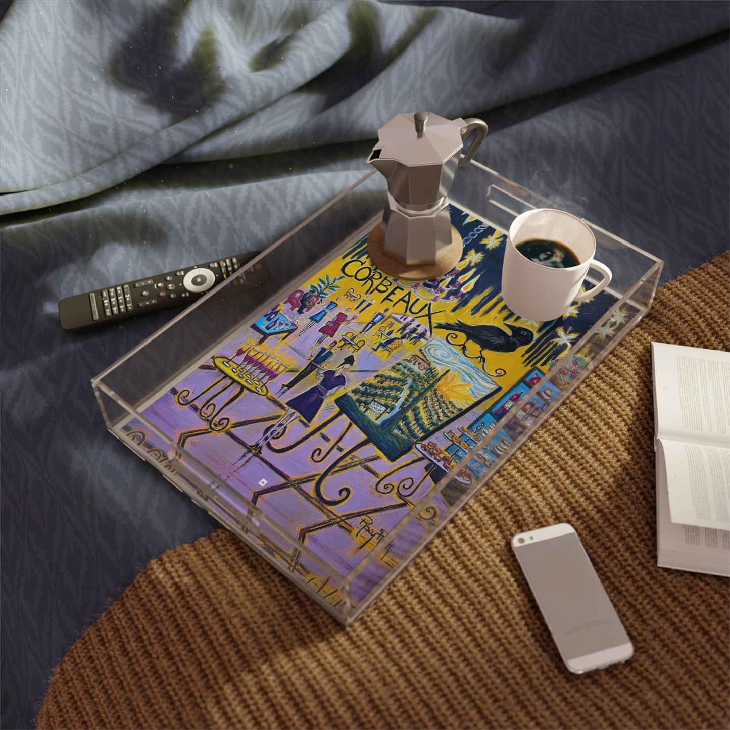 Acrylic Tray-Corbeaux-Wine and Art After Dark