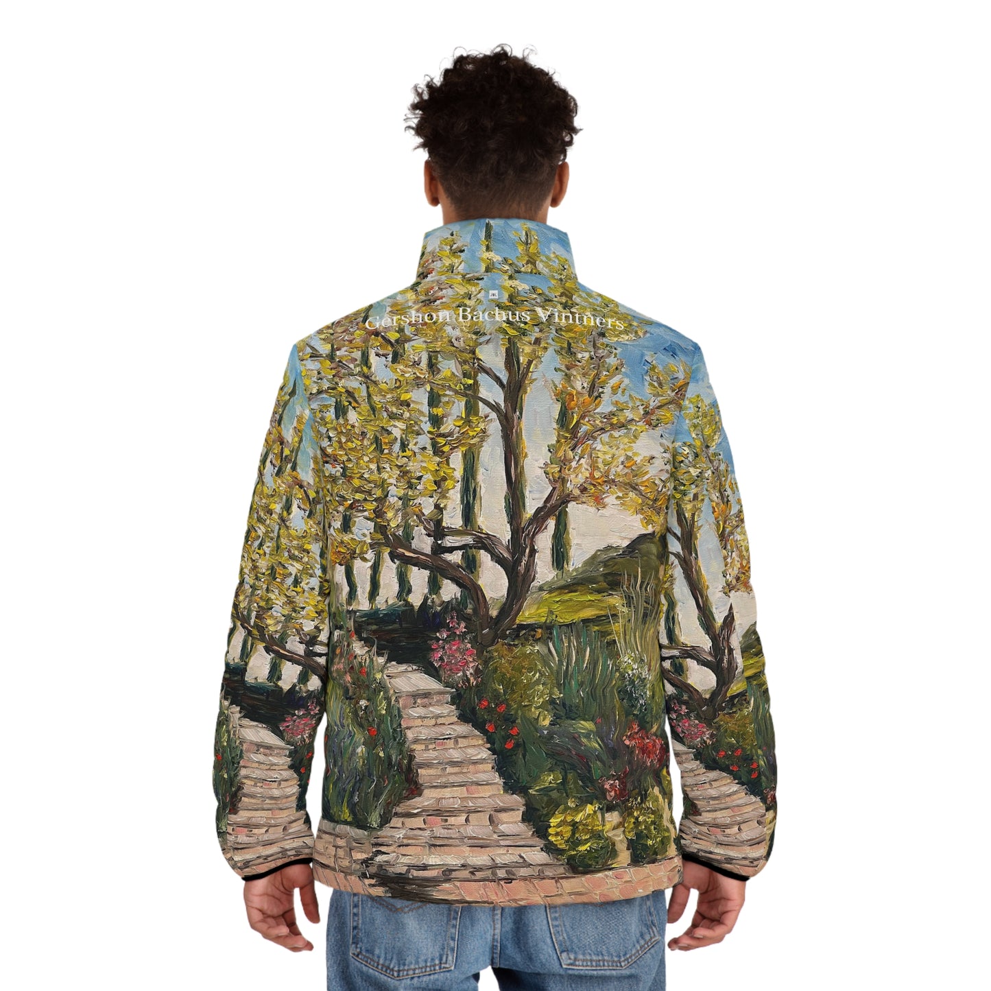 Men's Puffer Jacket - Roxy Rich Art-Tree and Garden at GBV
