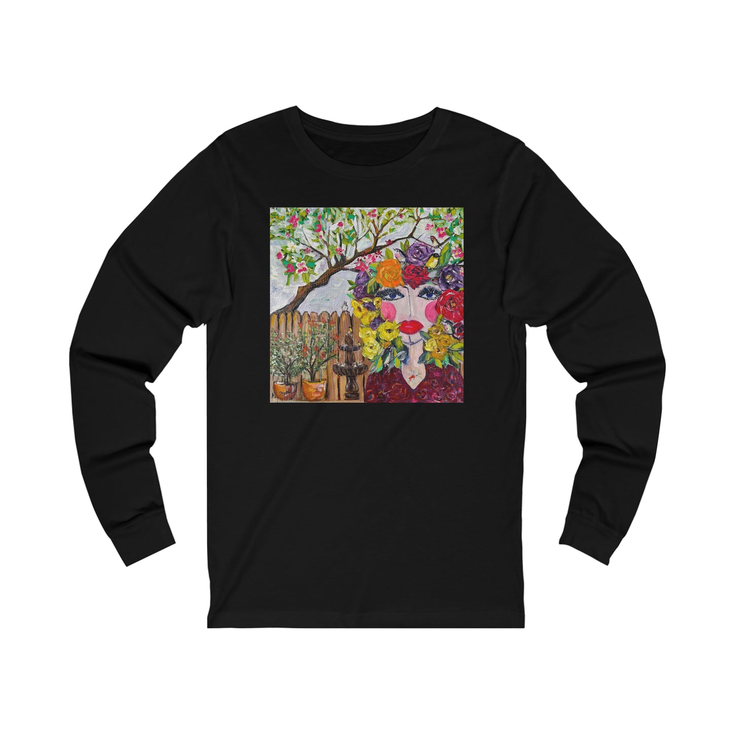 Birds and Blossoms  Unisex Jersey Long Sleeve Tee