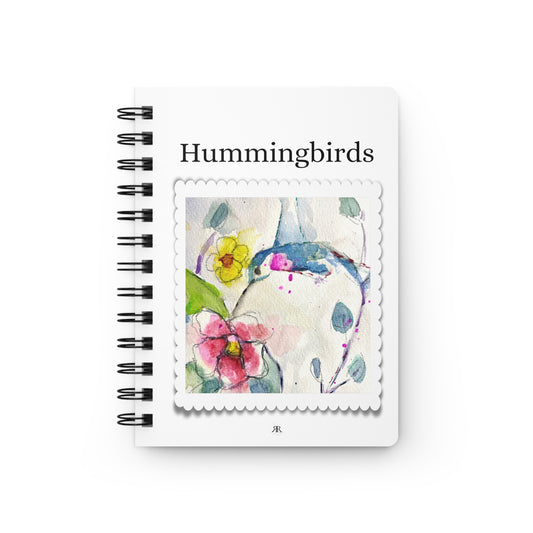 Watercolor Hummingbirds- Spiral Bound Journal