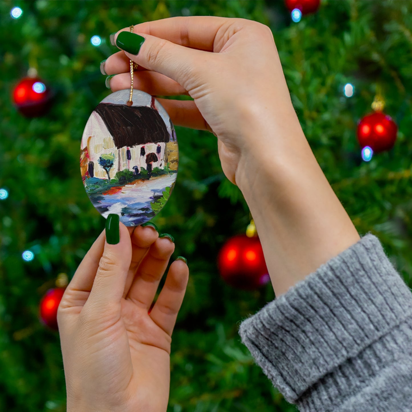 Country Cottage Cotswolds Ceramic Ornament