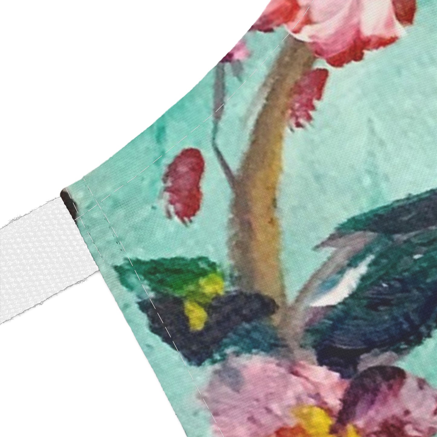 Adult Robin in Cherry Blossoms- Art Apron — "Choose Your Straps"