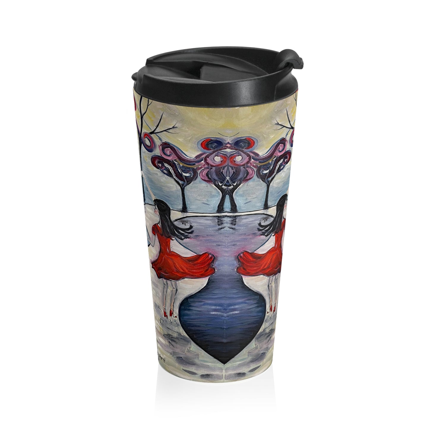 Dancing in the Moonlight Romantic Couple Stainless Steel Travel Mug