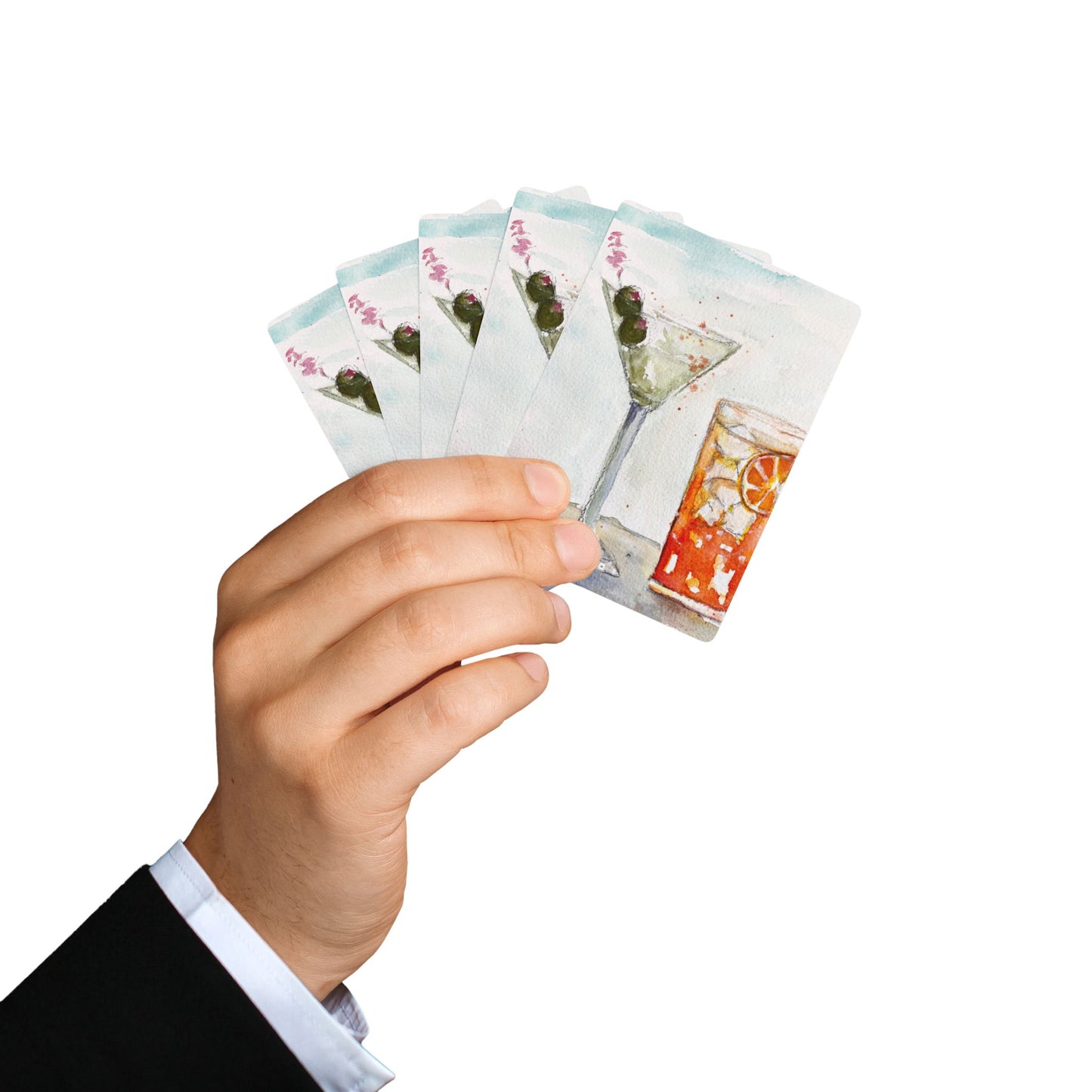 Playing Cards- Beach Cocktails-Martini