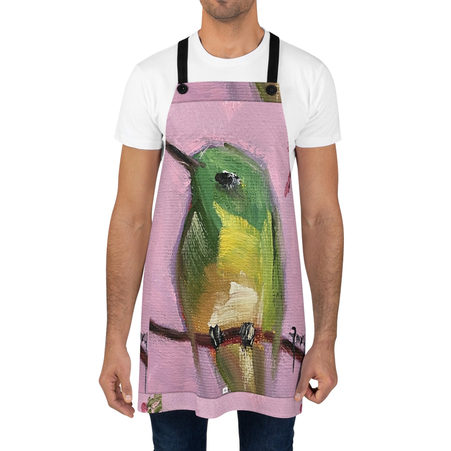 Bright Emerald Hummingbird Apron