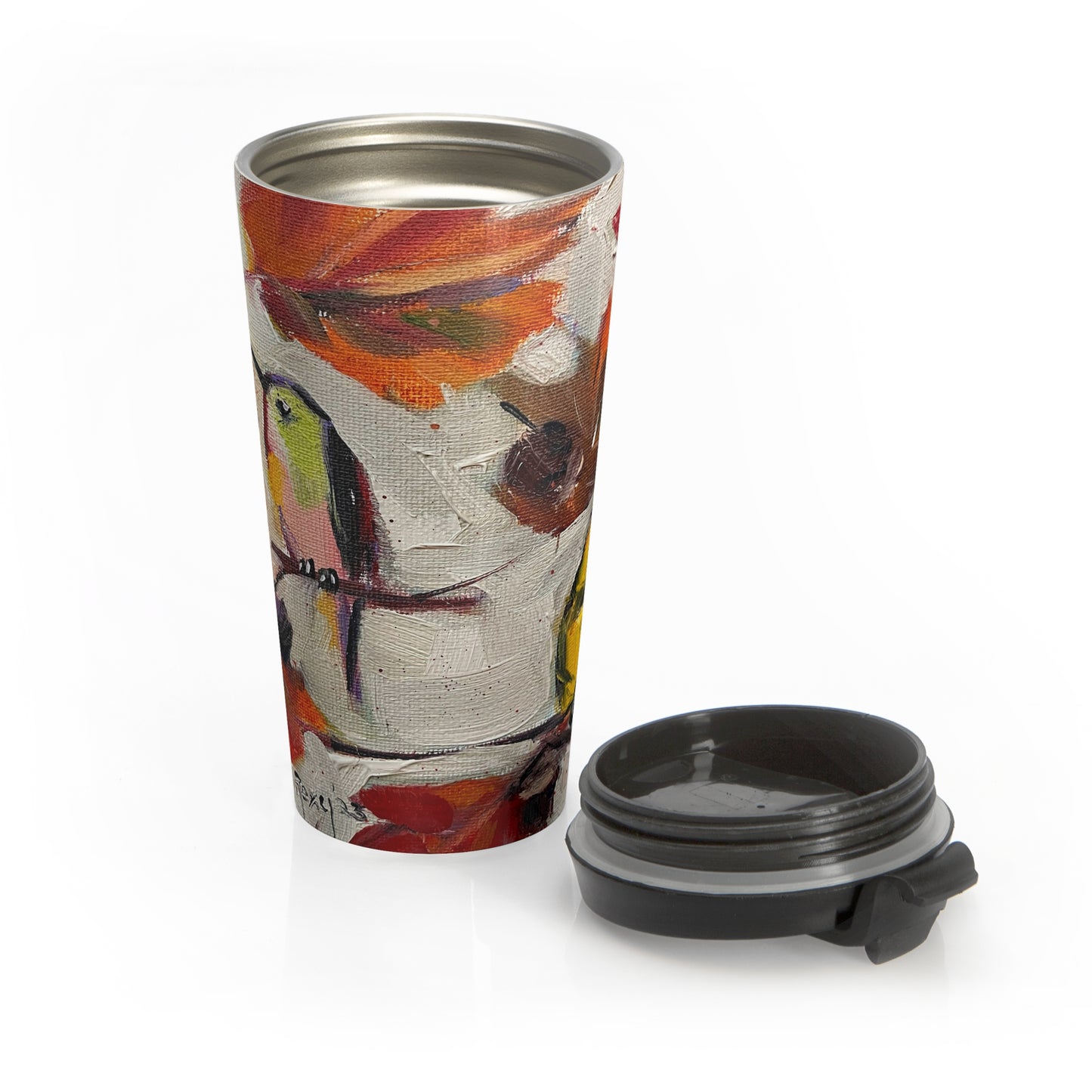 Fall Feathers Stainless Steel Travel Mug