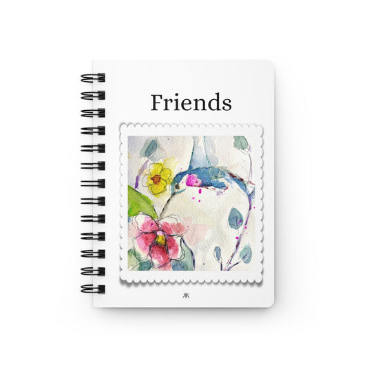 Friendship-Watercolor Hummingbirds- Spiral Bound Journal