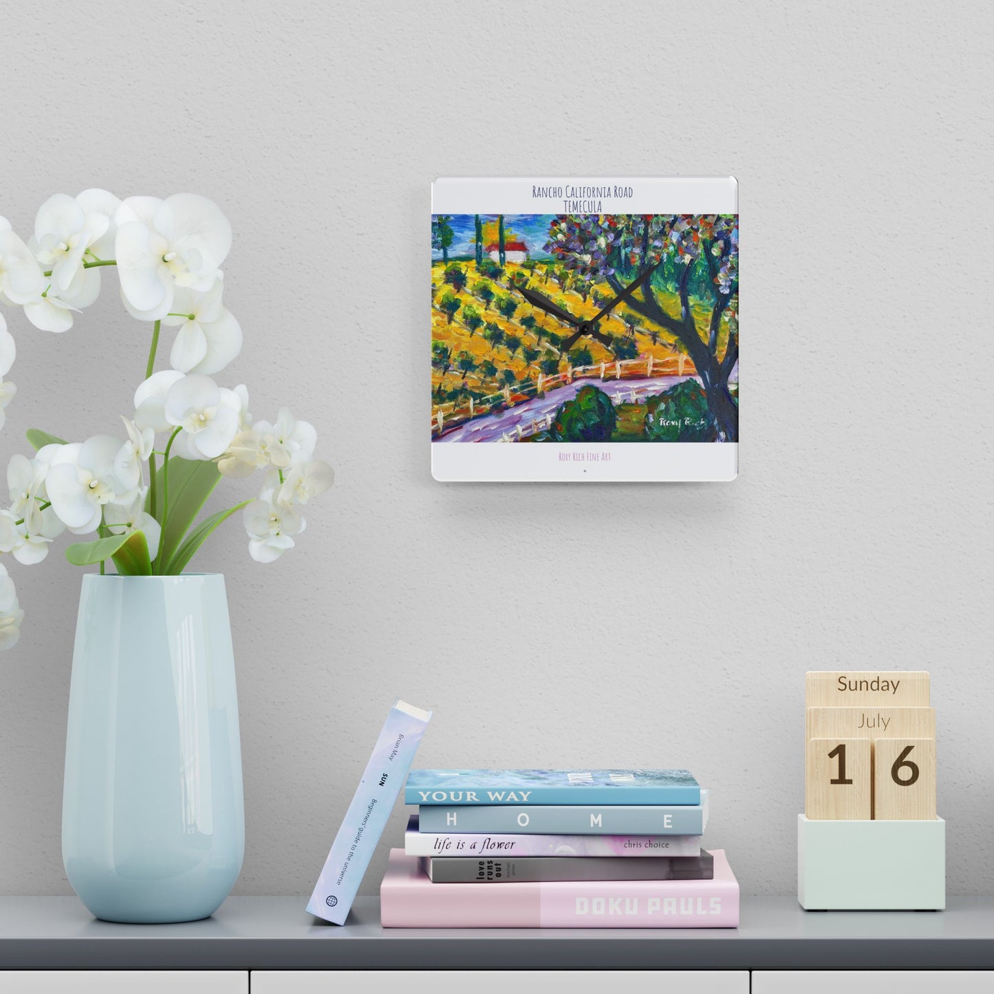 Acrylic Wall Clock -Rancho California Road Temecula