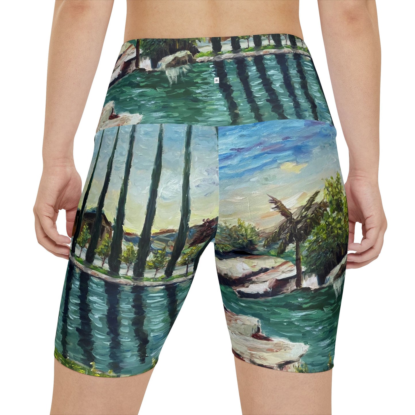 Women's Workout Shorts - The Pond at Gershon Bachus Vintners