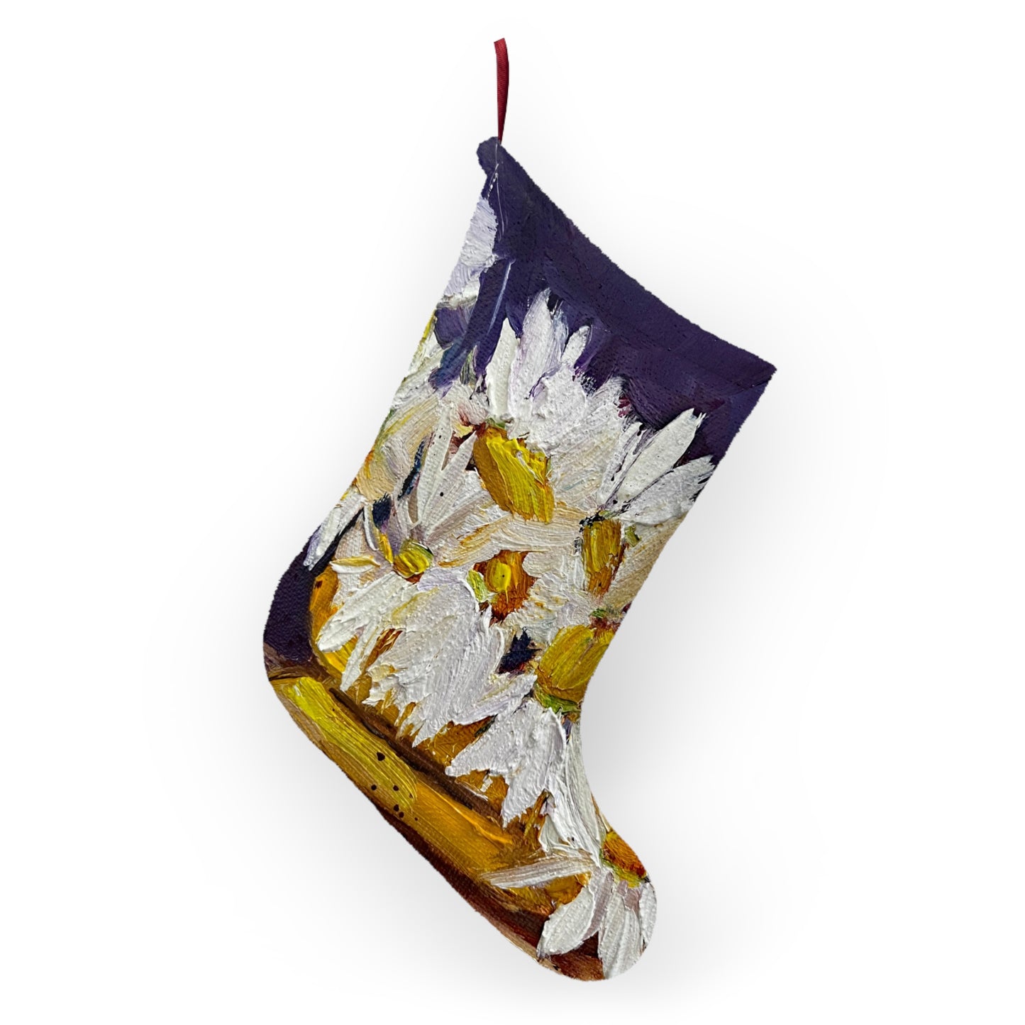 Christmas Stocking-Vase of Dasies