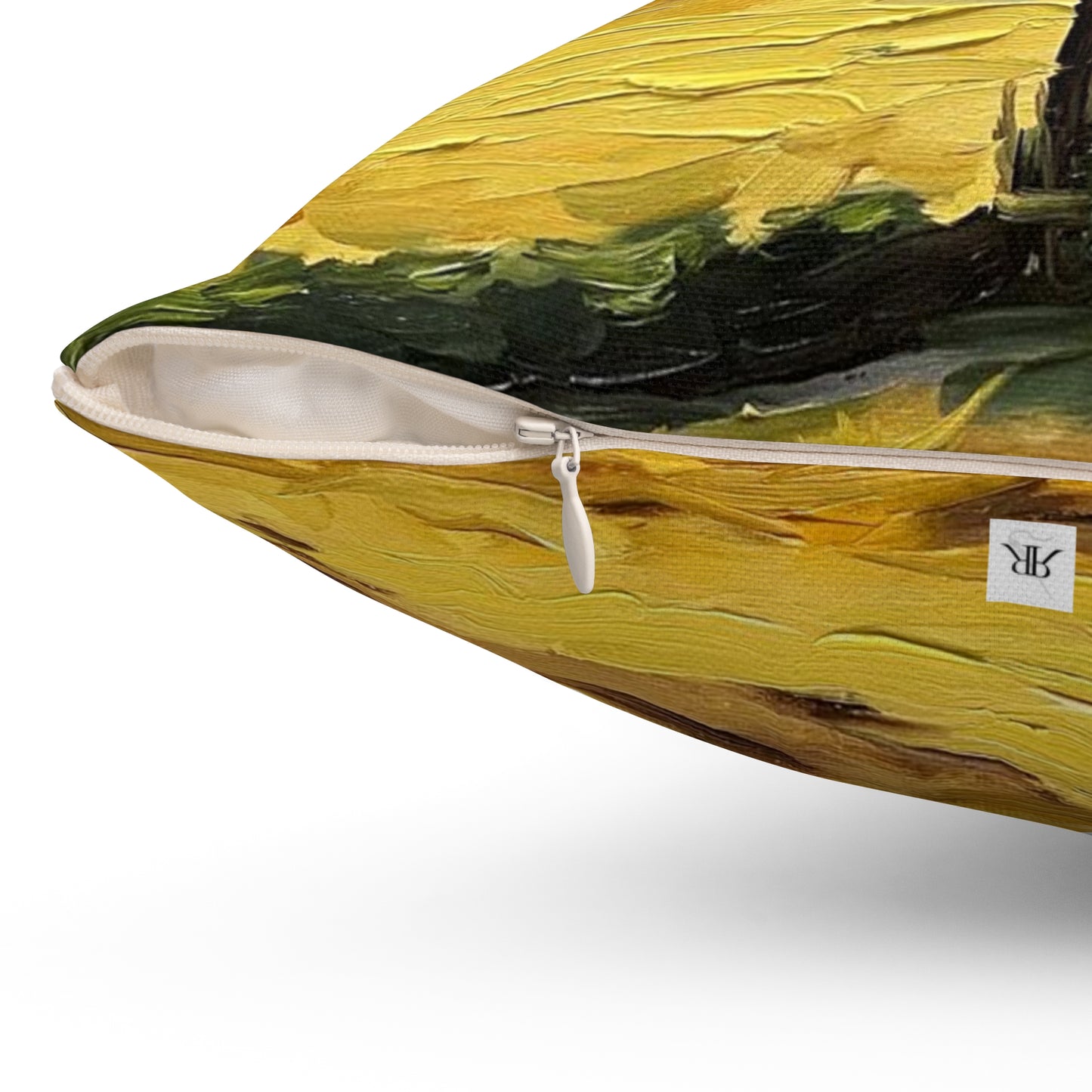 Almohada cuadrada de poliéster hilado para interiores Sunny Day