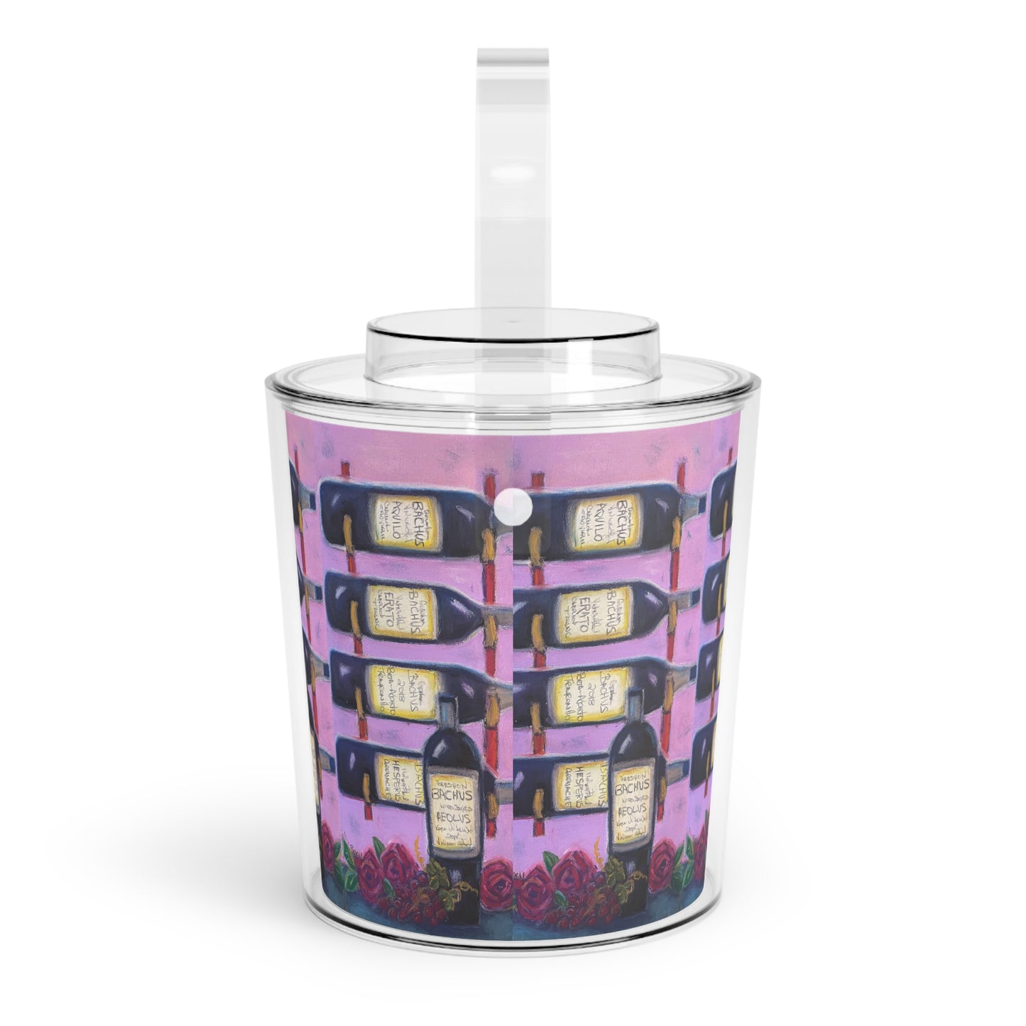 GBV Wine Rack and Roses "Bachus Reserves" Ice Bucket with Tongs