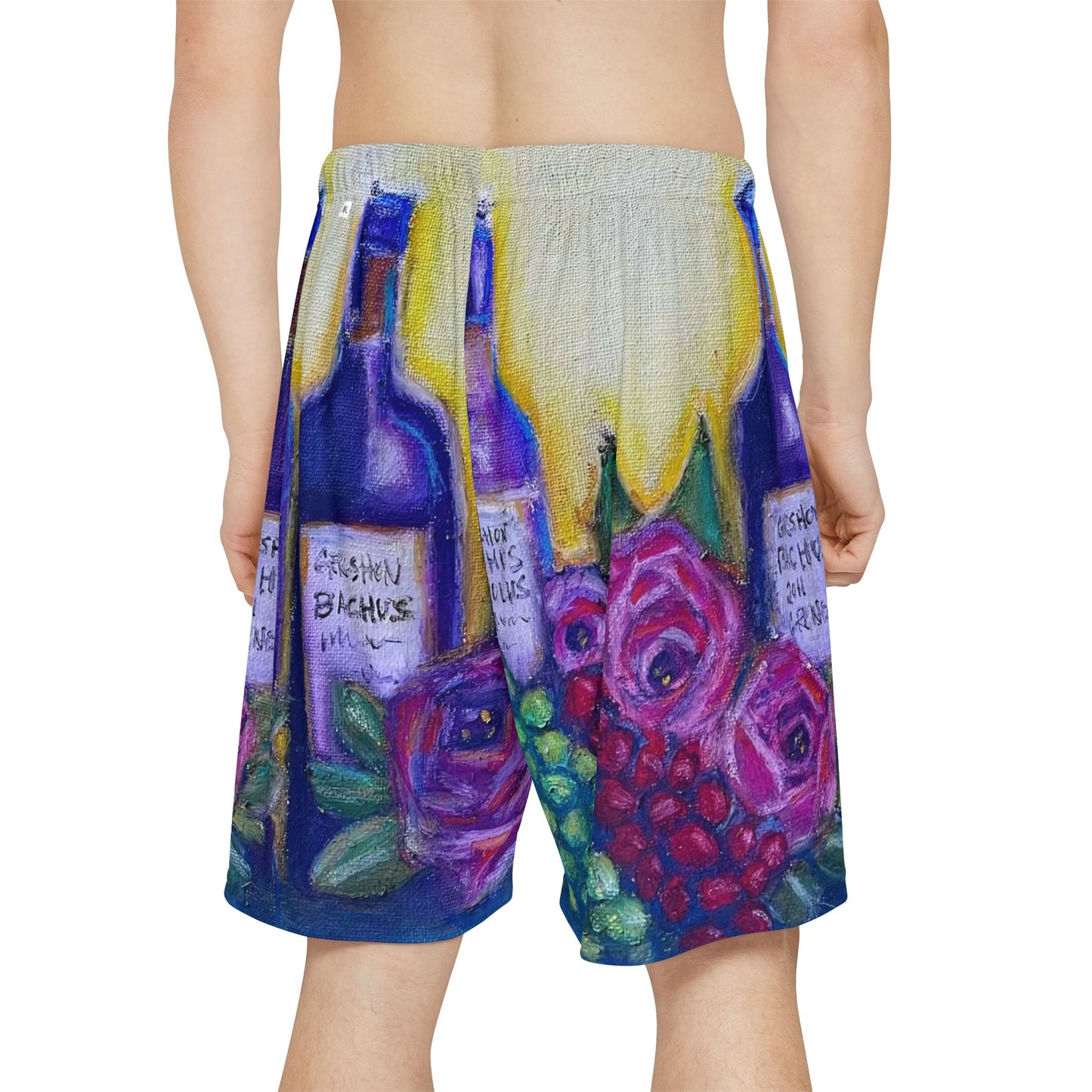 Men’s Sports Shorts - Wine and Roses-GBV