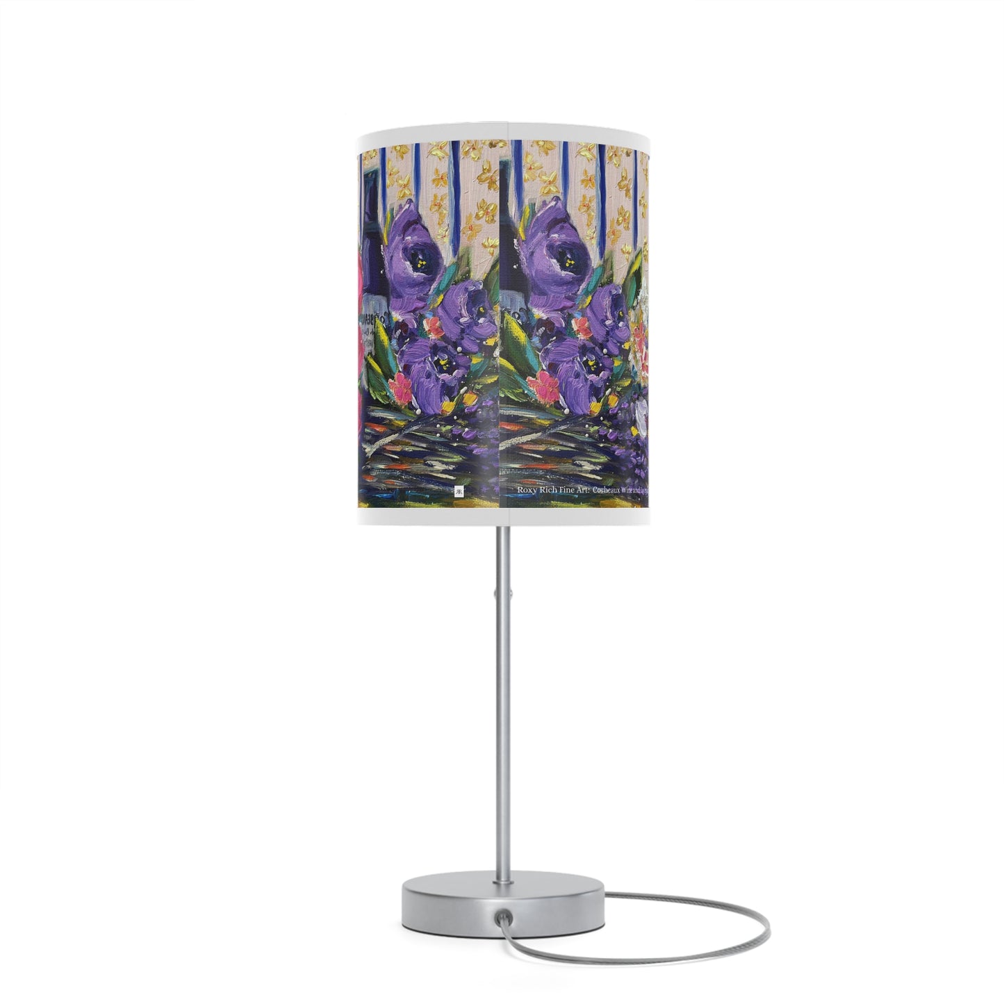 Corbeaux Wine and Lavender- Lamp on a Stand, US|CA plug