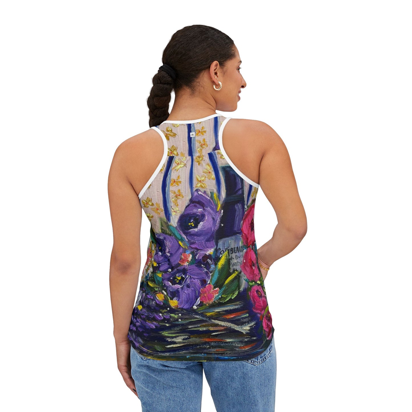 Women's Racerback Tank Top-Corbeaux Wine and Lavender