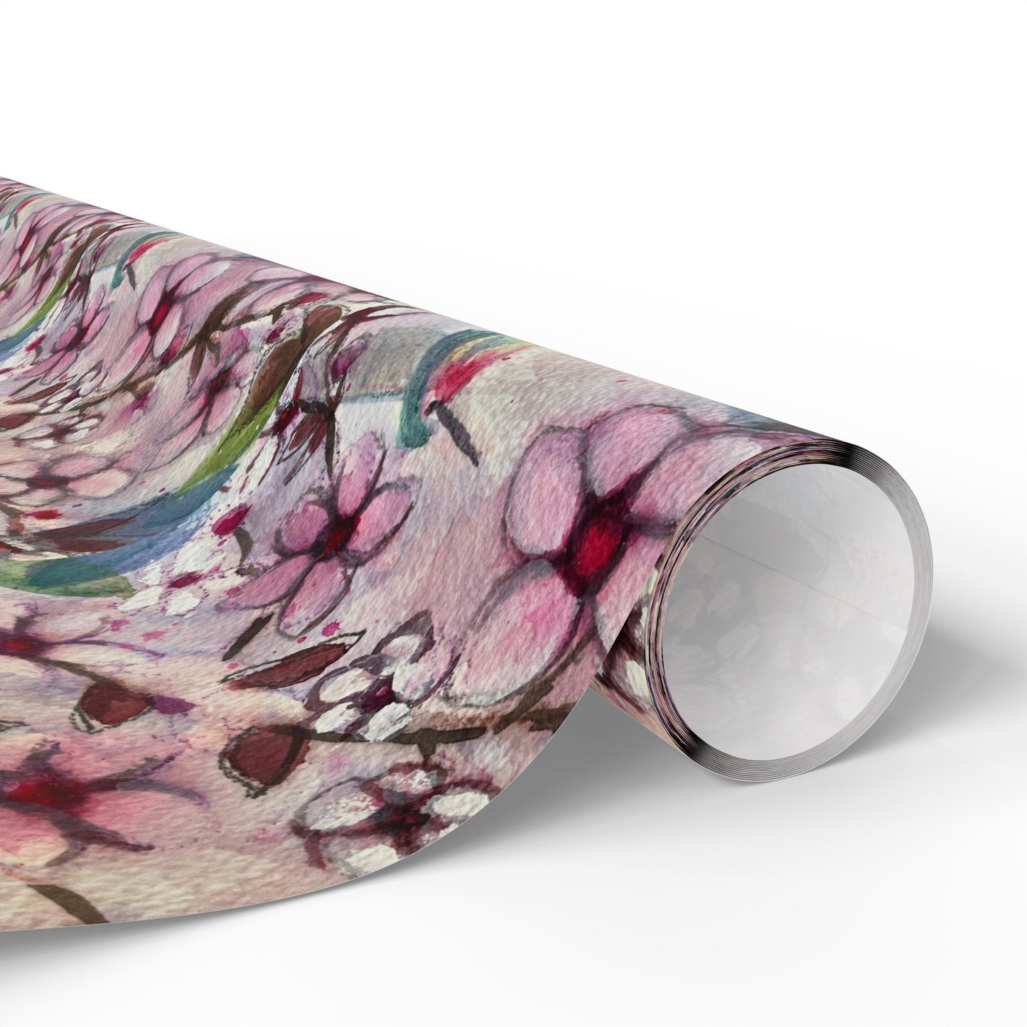 Hummingbird in Cherry Blossoms (3 Sizes) Wrapping Papers