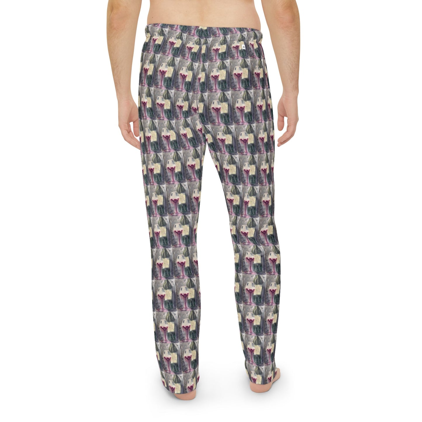 Men's Pajama Pants — GBV Wine and Clique Glass Allover Print Lounge Pants