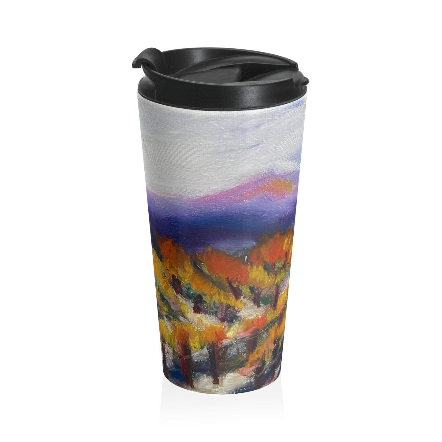 Tasse de voyage en acier inoxydable Misty Vines