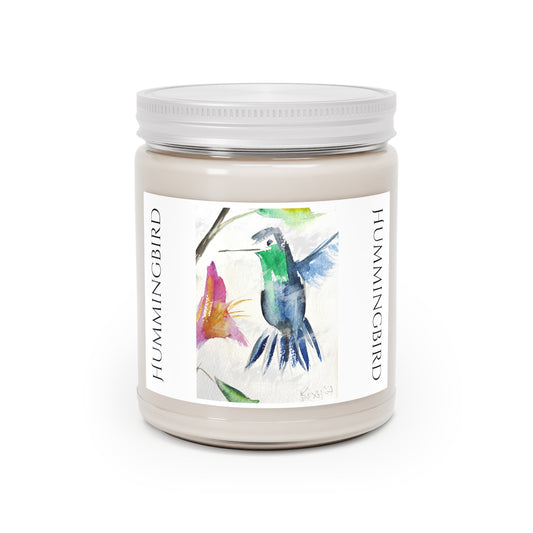 Floaty Blue Hummingbird Scented Candle 9oz