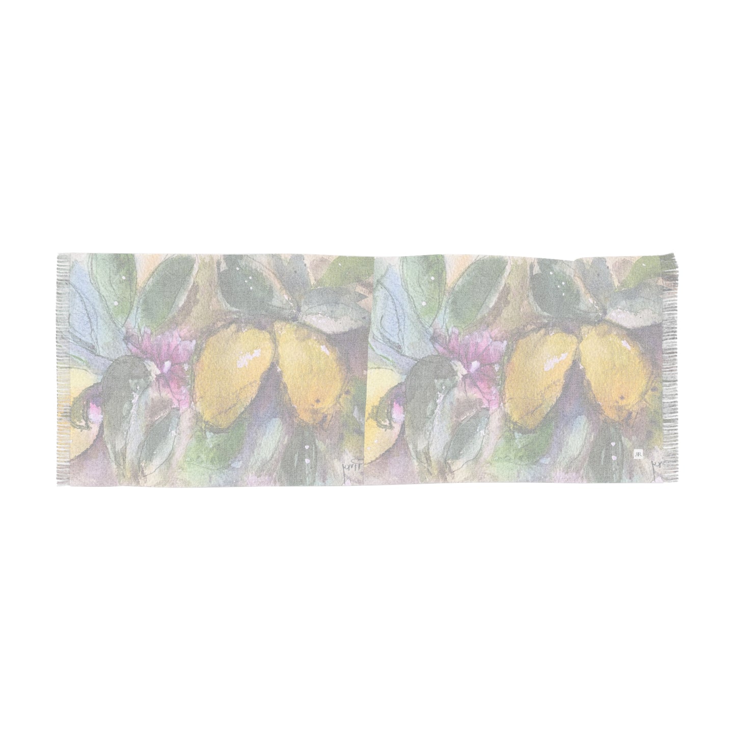 Colorful Scarf — Artistic Lightweight Neck Wrap- Loose Lemons