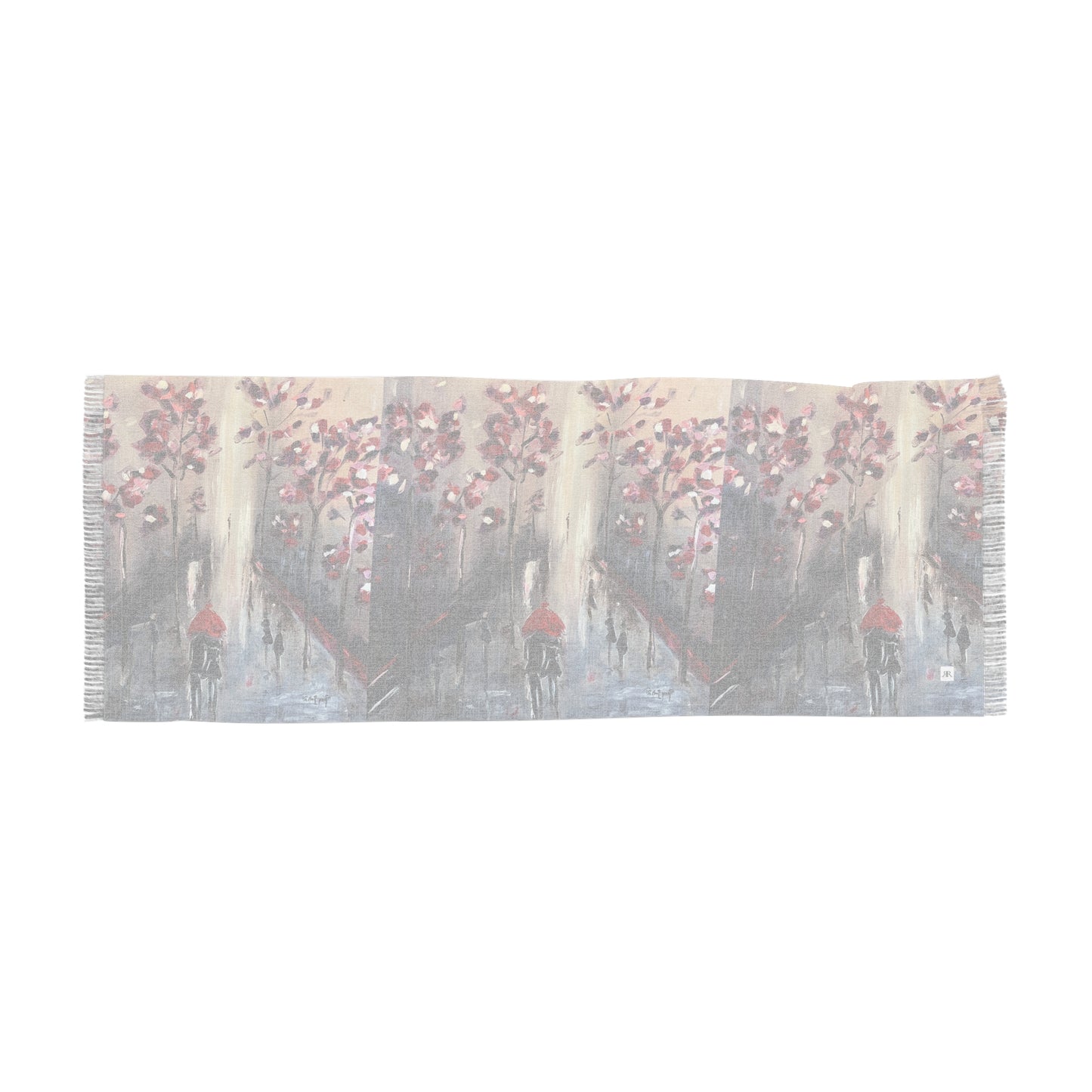 Colorful Scarf — Artistic Lightweight Neck Wrap- Strolling in Paris Romantic Couple