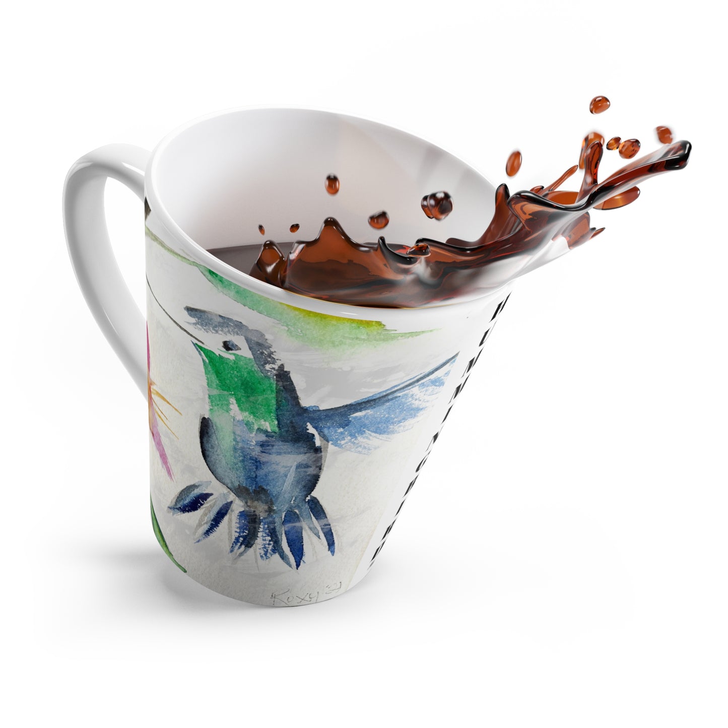 Mug - Floaty Blue Hummingbird-Made in and Ships from USA