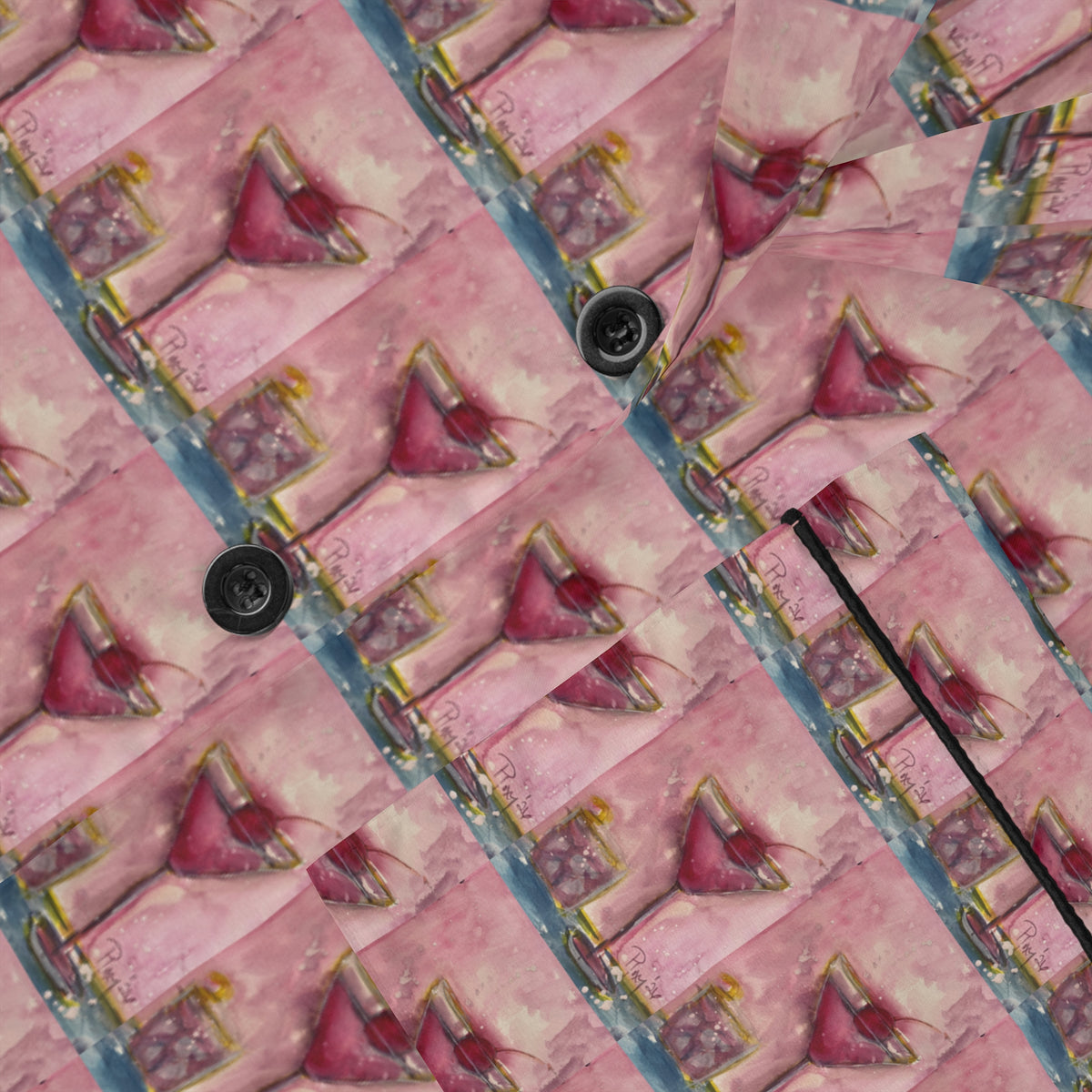 Satin Pajamas — Luxurious Silky Sleepwear Set- Pink Martini