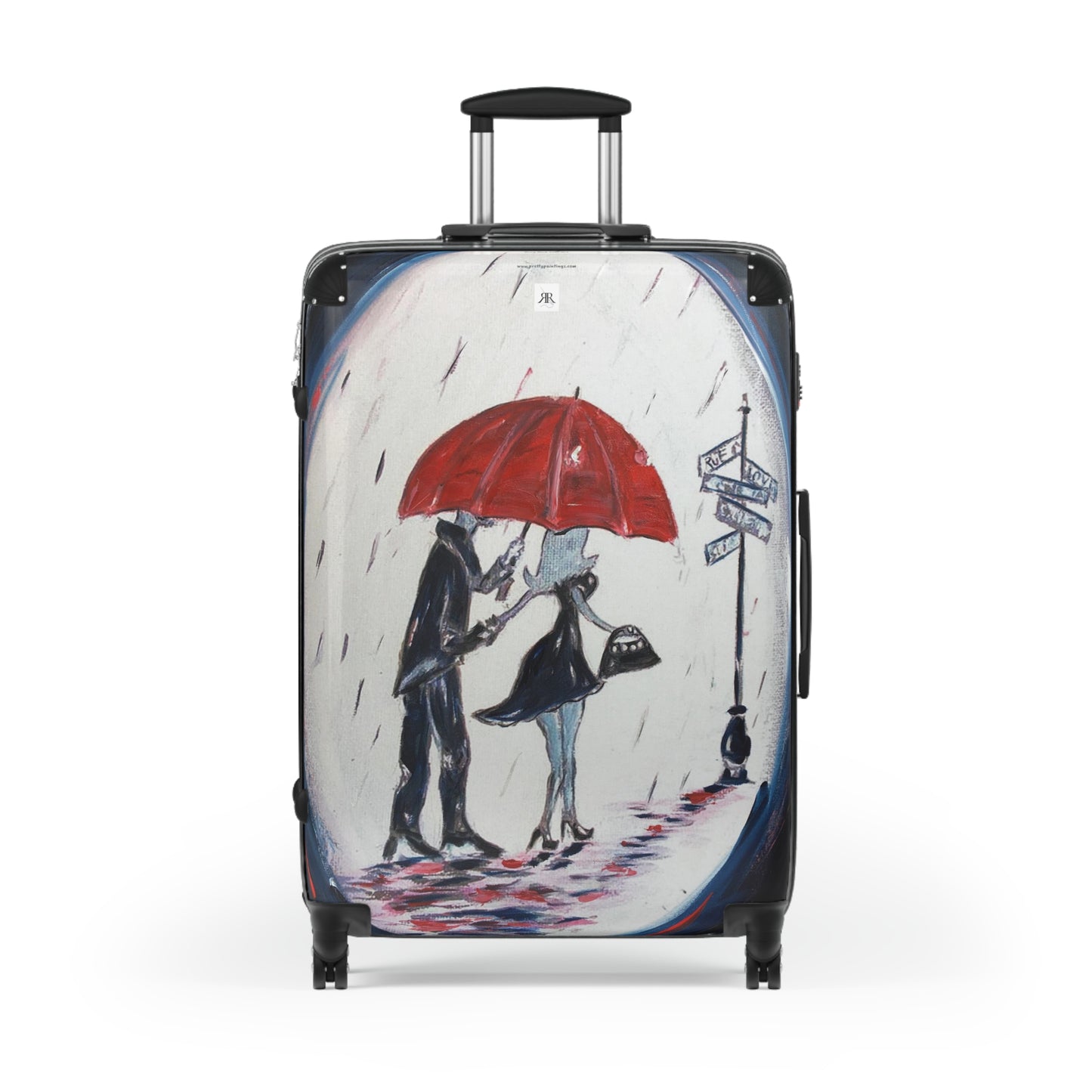 Romatic Couple in Paris "The Gentleman" Carry on Suitcase