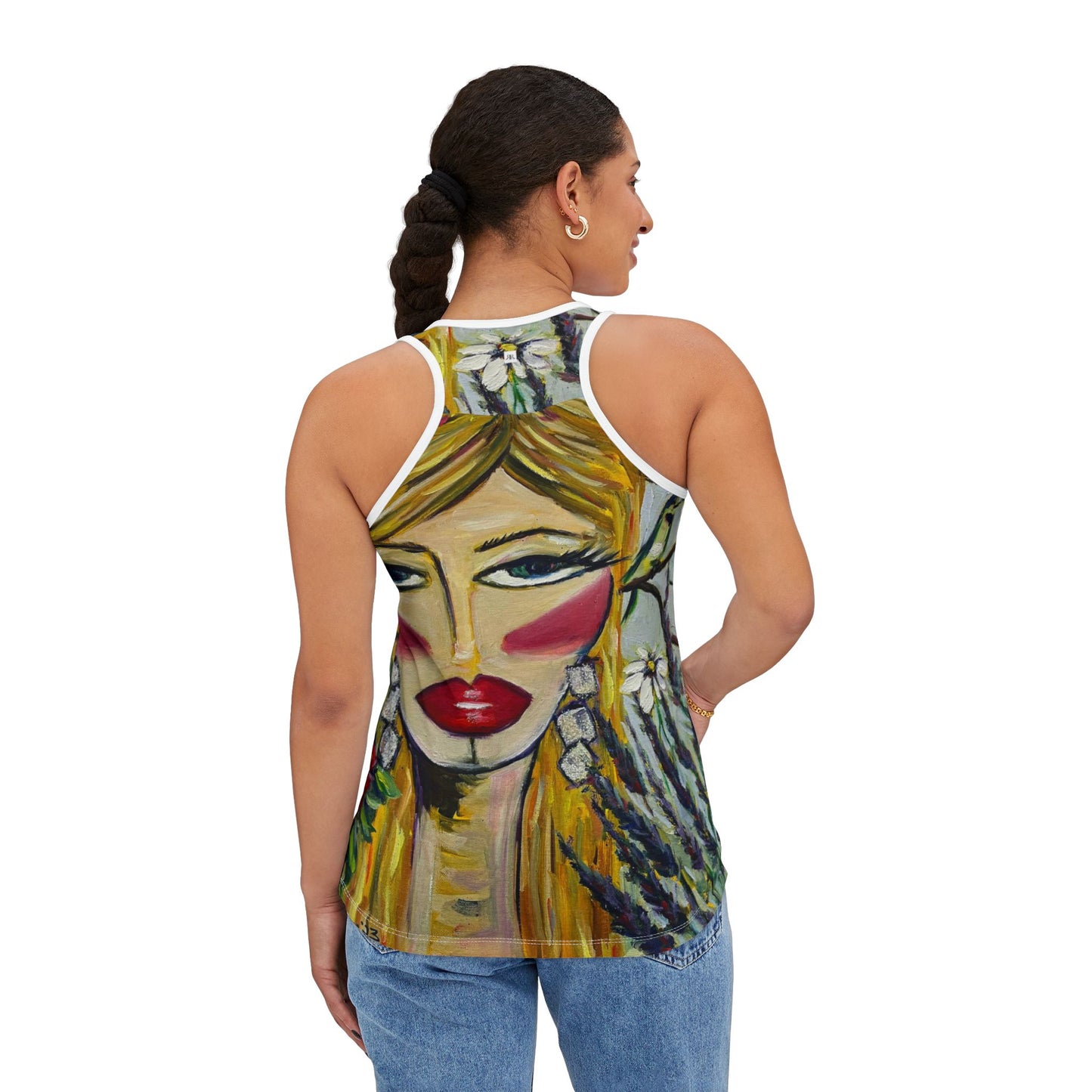 Women's Racerback Tank Top-Hummingbird Lady