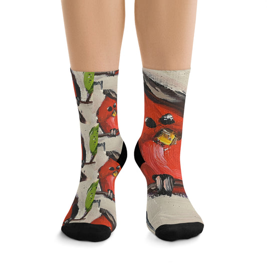 Goofy Cardinal Chick Socks