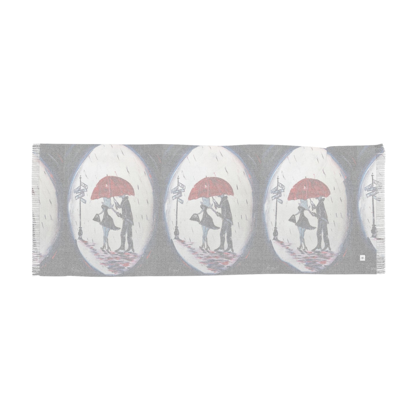 Colorful Scarf — Artistic Lightweight Neck Wrap- The Gentleman-Romantic Couple in Paris